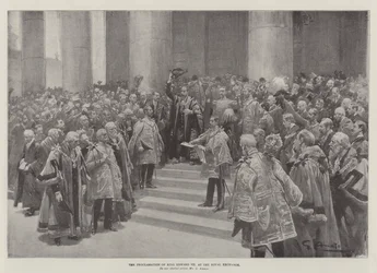 Die Proklamation von König Edward VII. an der Royal Exchange